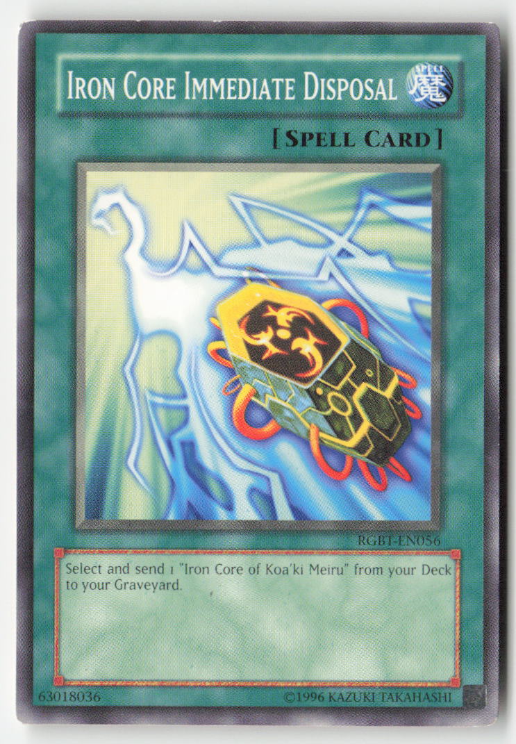Iron Core Immediate Disposal RGBT-EN056 Unlimited Common Moderately Played, Front