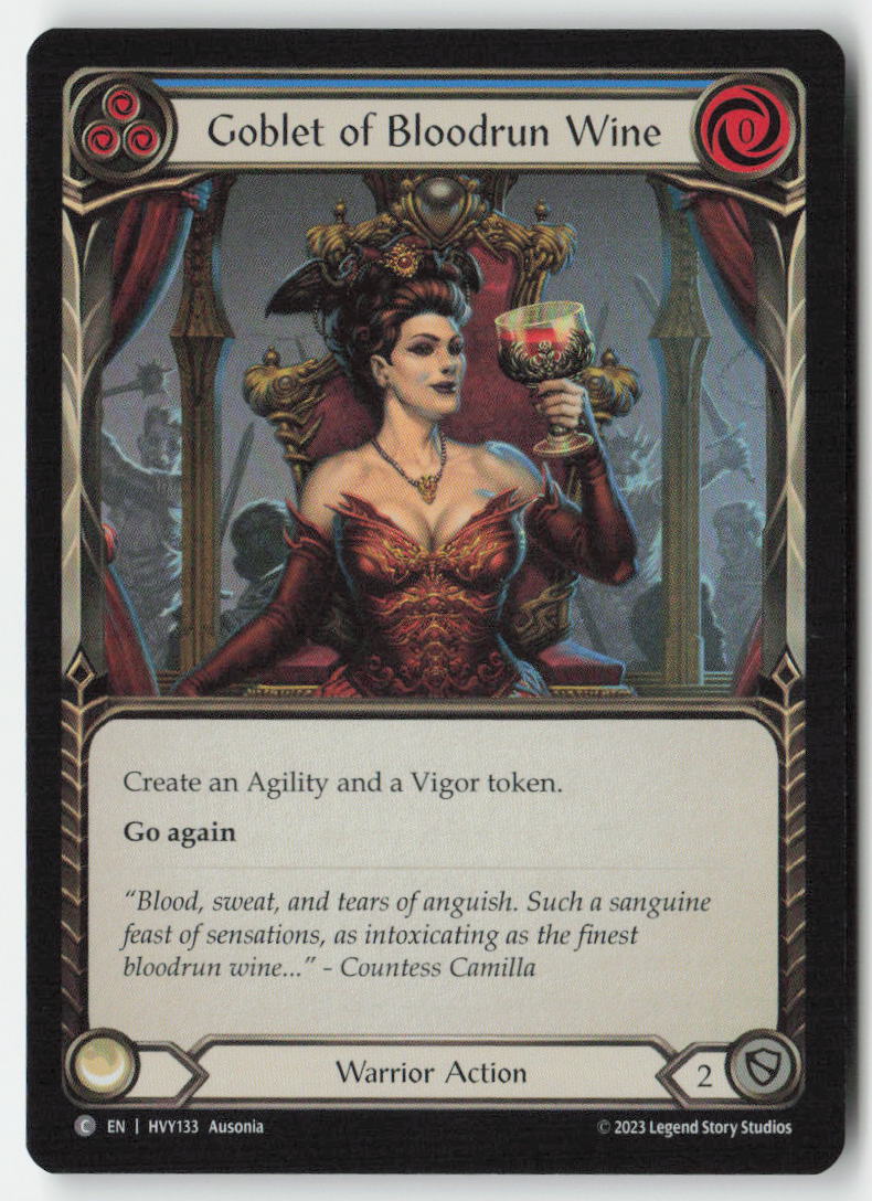 Goblet of Bloodrun Wine #HVY133 - Heavy Hitters - Flesh and Blood - Common - Near Mint, Front