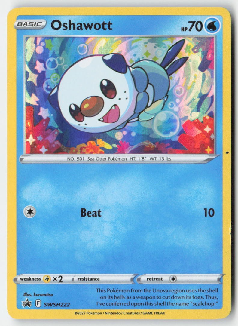 Oshawott SWSH222 Holo SWSH Black Star Promos Moderately Played