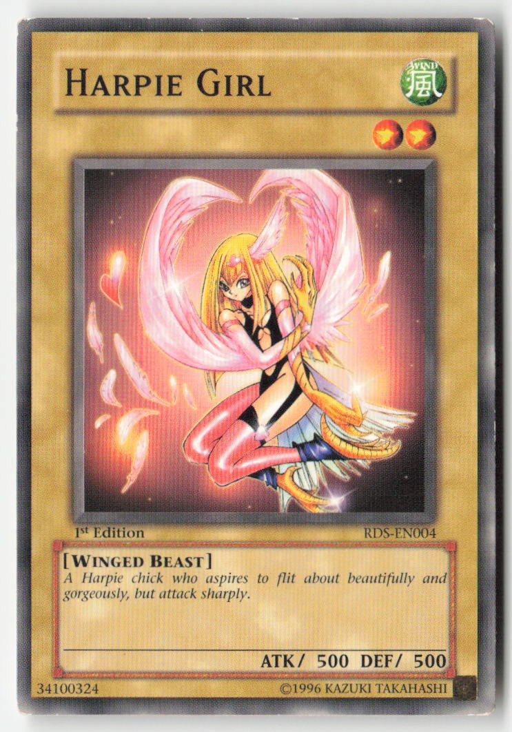 Harpie Girl RDS-EN004 1st Edition Common Moderately Played, Front