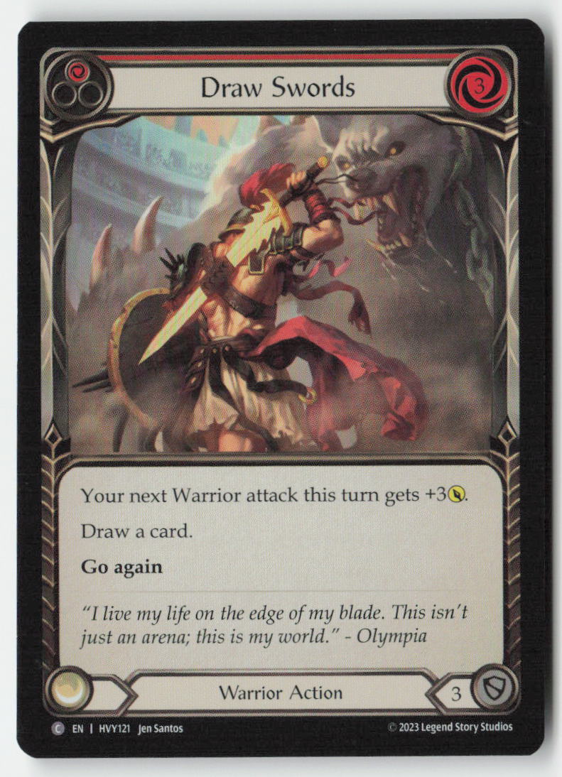 Draw Swords (Red) #HVY121 - Heavy Hitters - Flesh and Blood - Common - Near Mint, Front