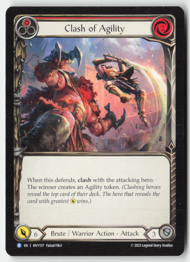 Clash of Agility (Red) #HVY157 - Heavy Hitters - Flesh and Blood - Rare - Near Mint