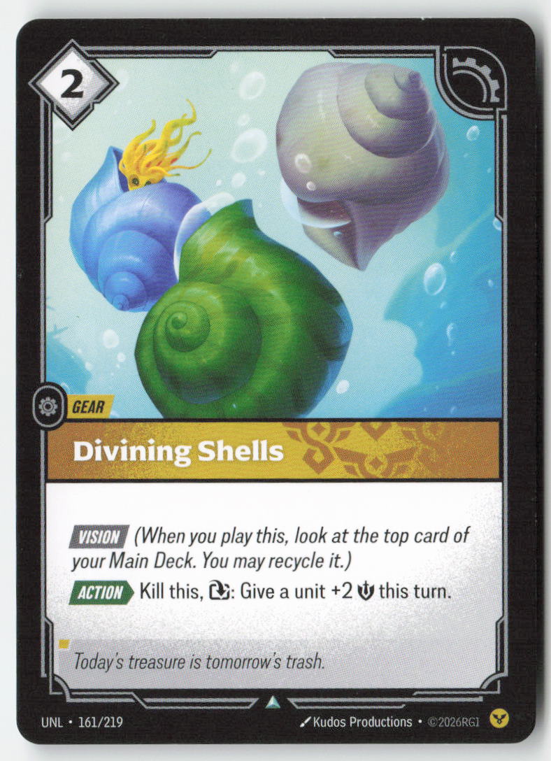 Divining Shells #161/219 - Unleashed - Riftbound - Uncommon - Lightly Played