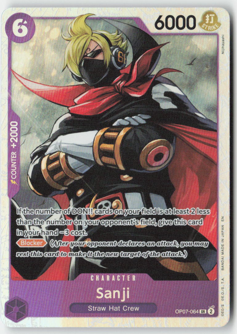 Sanji (Reprint) (PRB-02 Reprint) OP07-064 Foil Super Rare Lightly Played
