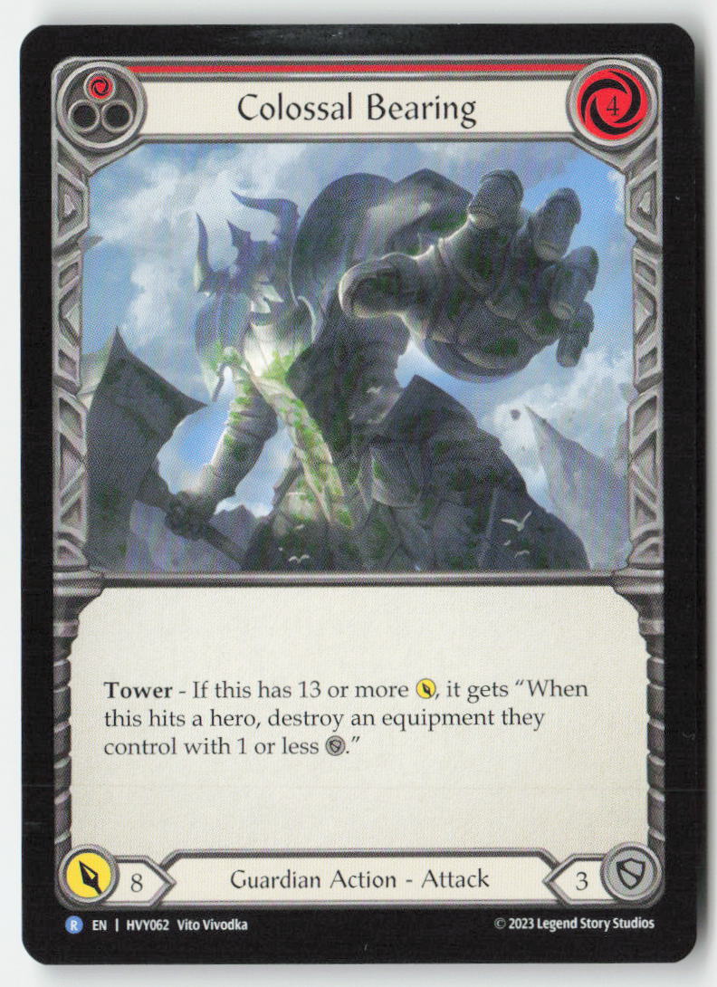 Colossal Bearing #HVY062 - Heavy Hitters - Flesh and Blood - Rare - Near Mint, Front