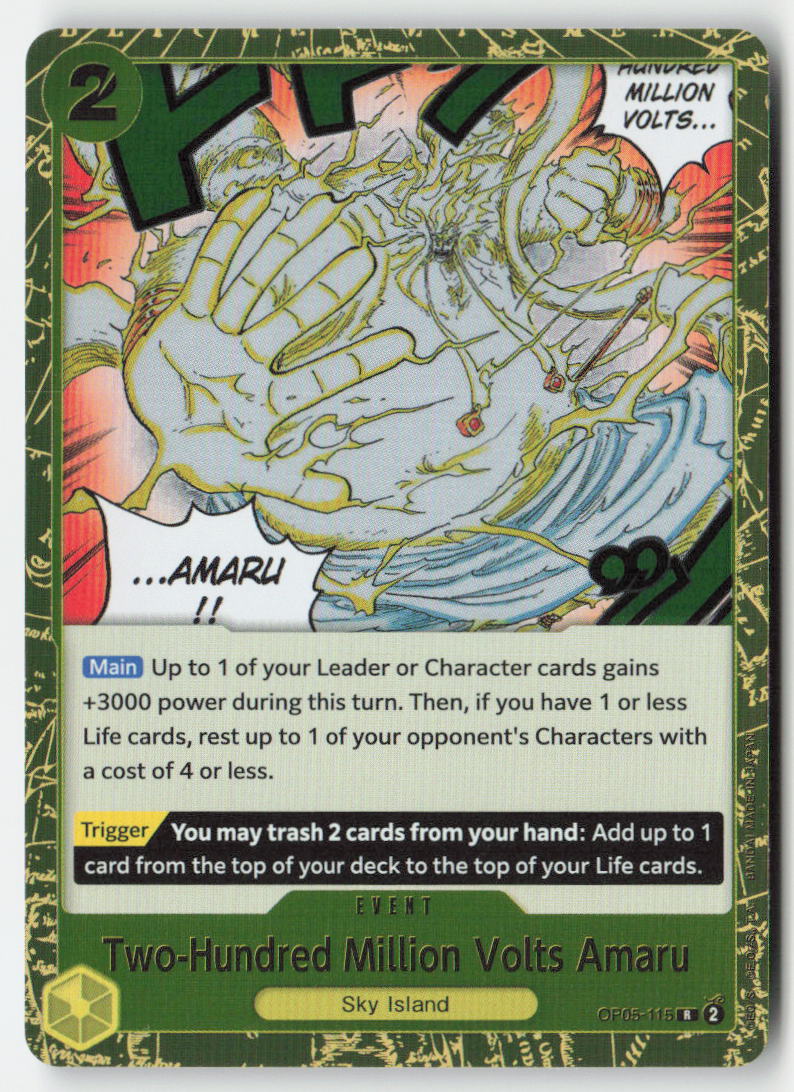 Two-Hundred Million Volts Amaru OP05-115 Foil Rare Lightly Played