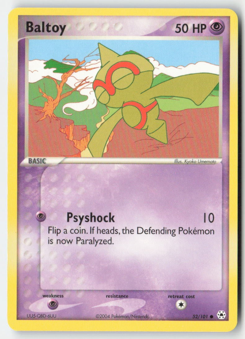 Baltoy 52/101 Regular Hidden Legends Moderately Played, Front