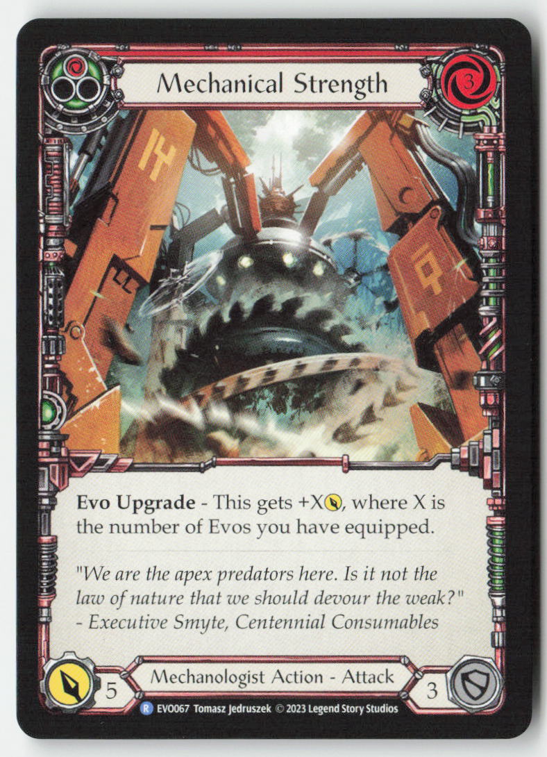 Mechanical Strength (Red) #EVO067 - Bright Lights - Flesh and Blood - Rare - Near Mint