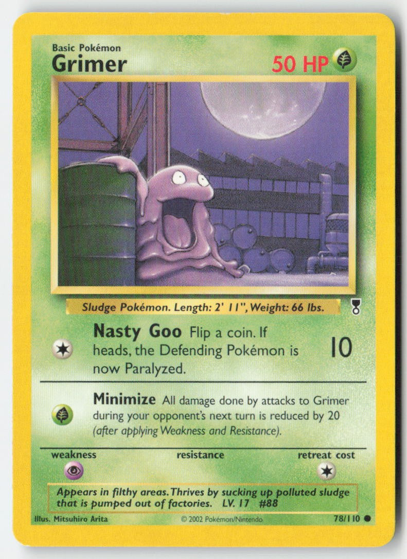 Grimer 78/110 Regular Legendary Collection Moderately Played, Front