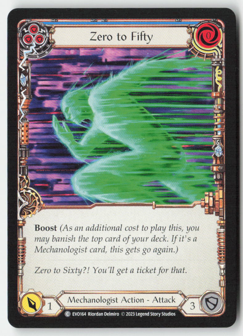 Zero to Fifty (Blue) #EVO164 - Bright Lights - Flesh and Blood - Common - Near Mint, Front