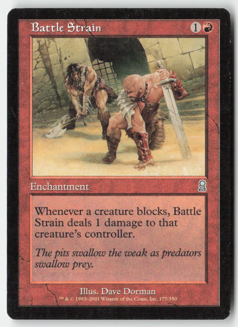 Battle Strain ODY 177 Uncommon Moderately Played, Front