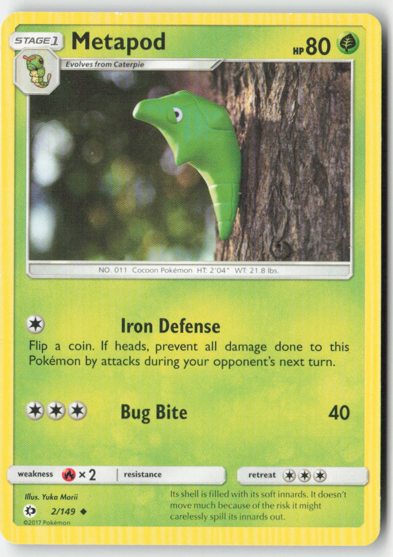 Metapod 2/149 Regular Sun & Moon Moderately Played