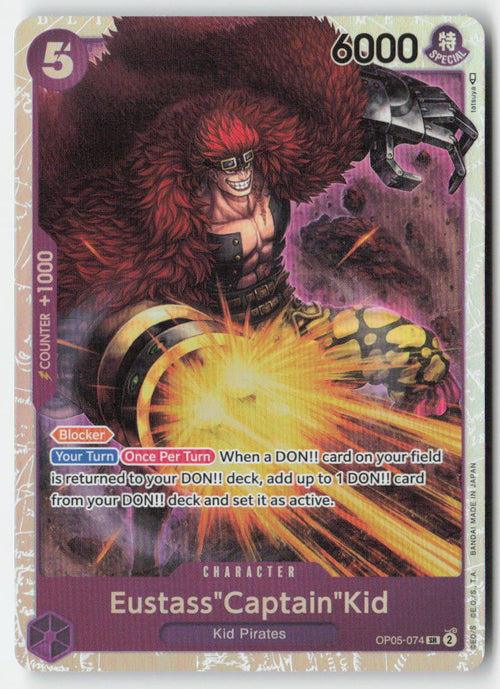 Eustass"Captain"Kid OP05-074 Foil Super Rare Lightly Played