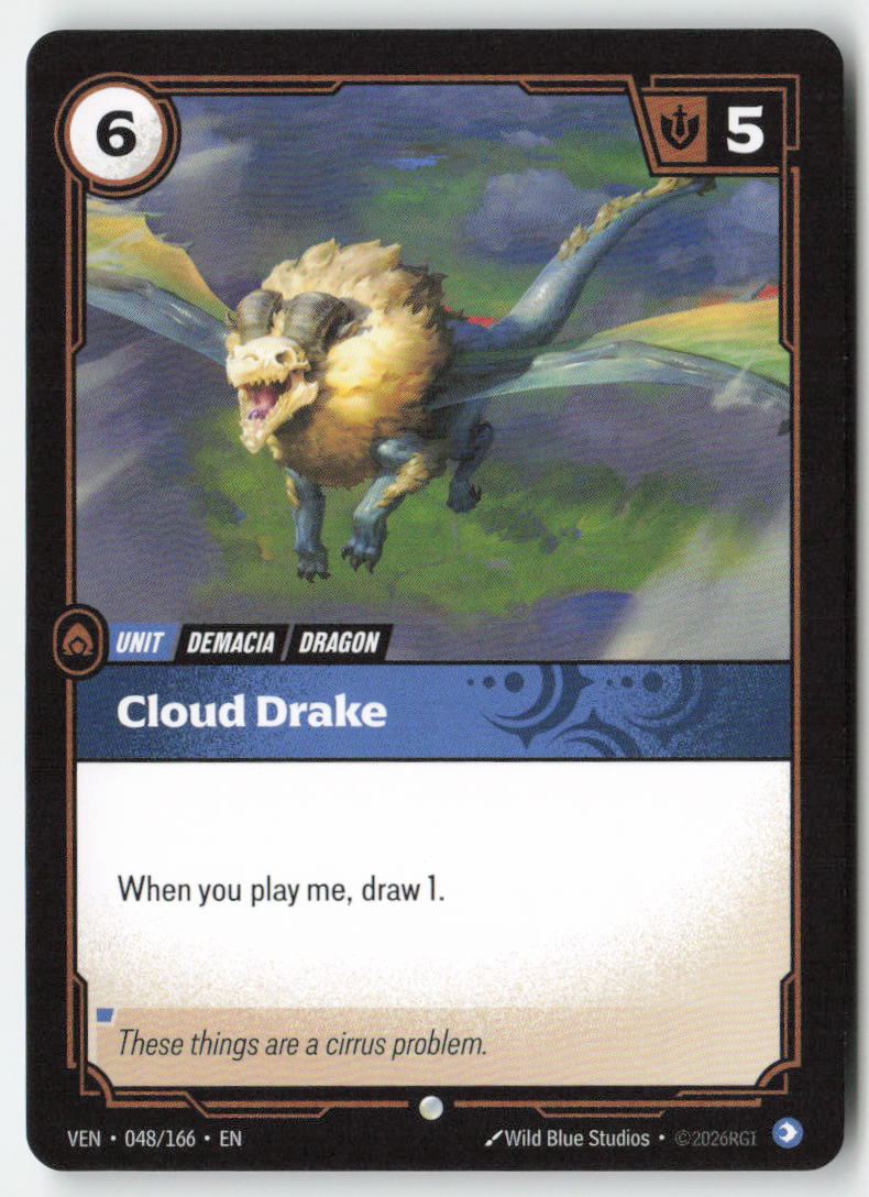 Cloud Drake #048/166 - Vendetta - Riftbound - Common - Lightly Played