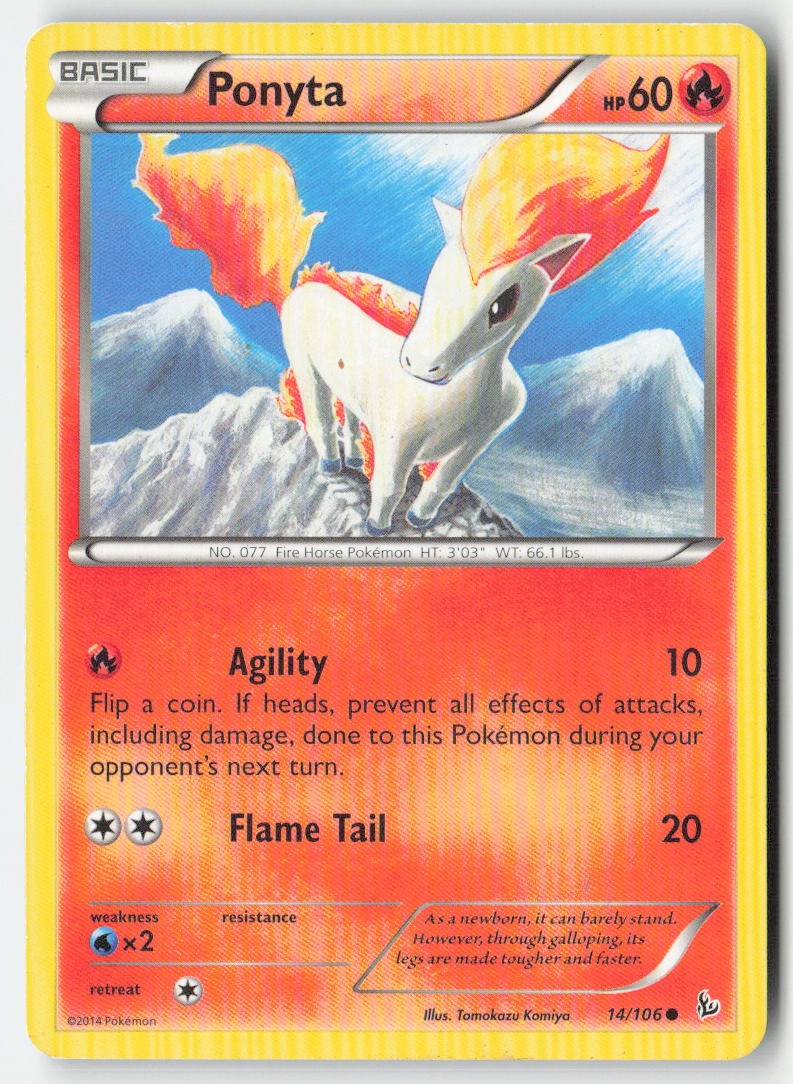 Ponyta 14/106 Regular Flashfire Moderately Played