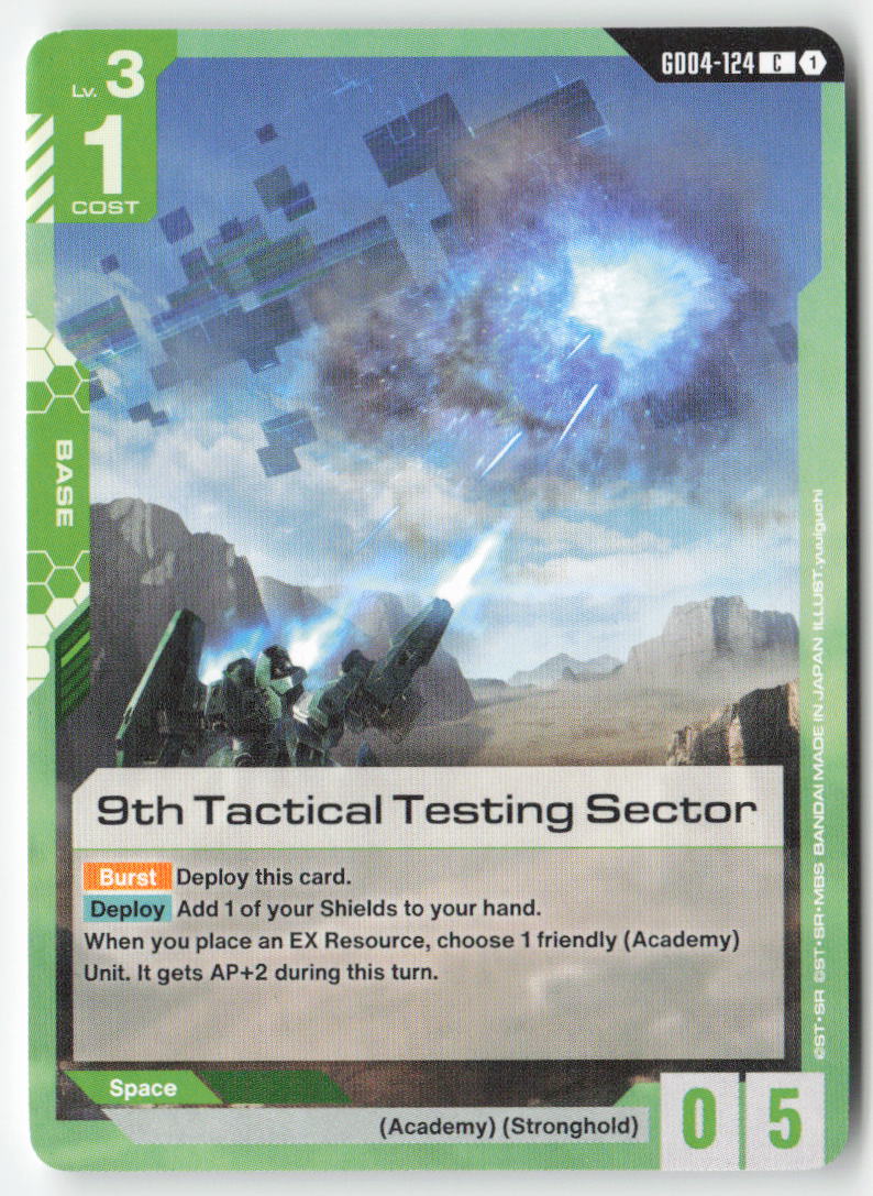 9th Tactical Testing Sector GD04-124 Common Normal Lightly Played, Front