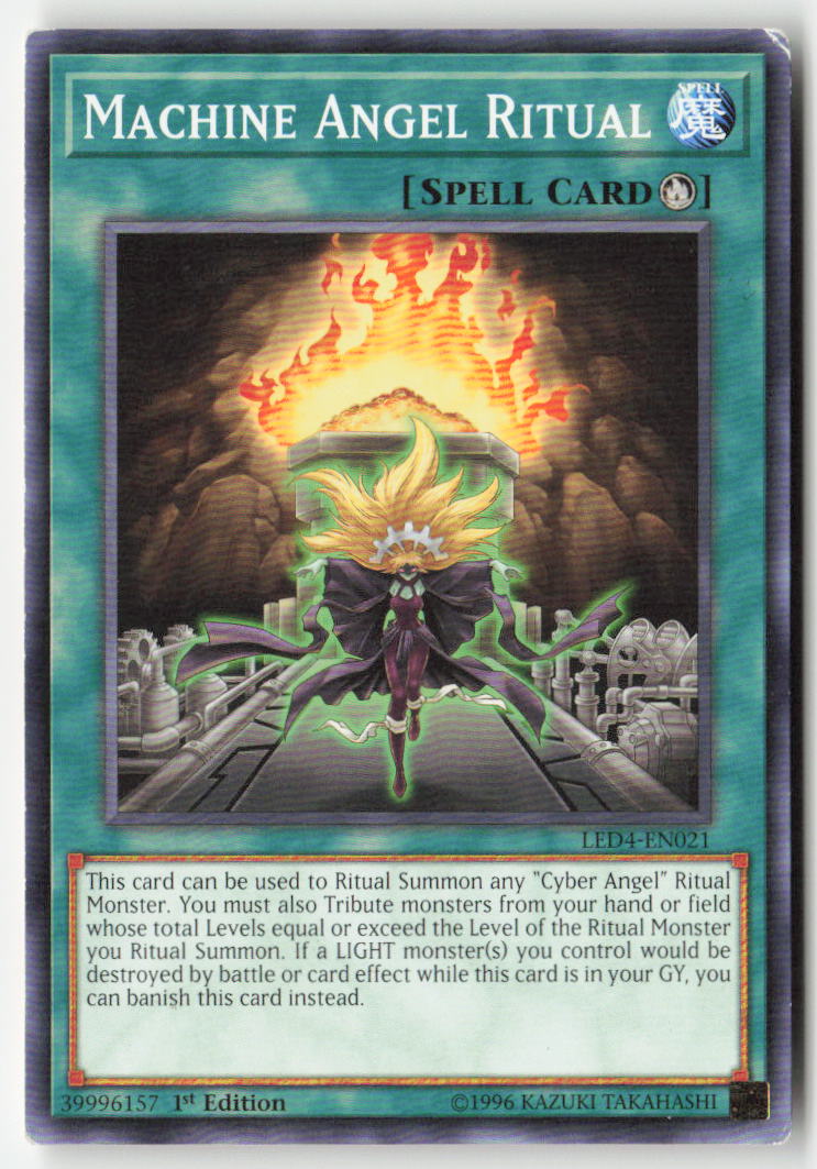 Machine Angel Ritual LED4-EN021 1st Edition Common Moderately Played