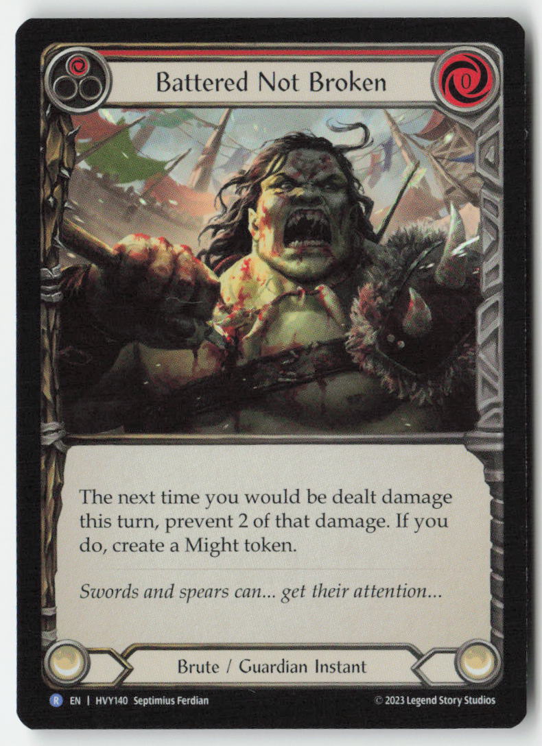 Battered Not Broken #HVY140 - Heavy Hitters - Flesh and Blood - Rare - Near Mint