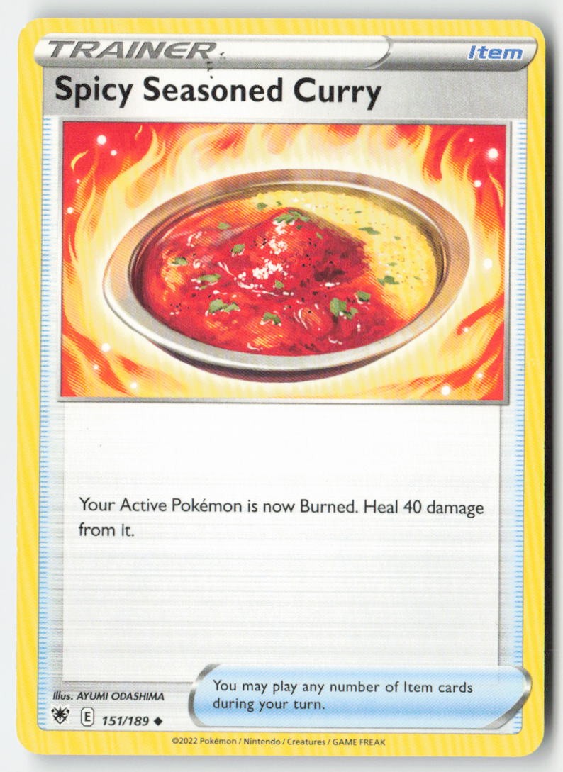Spicy Seasoned Curry 151/189 Regular Astral Radiance Moderately Played, Front