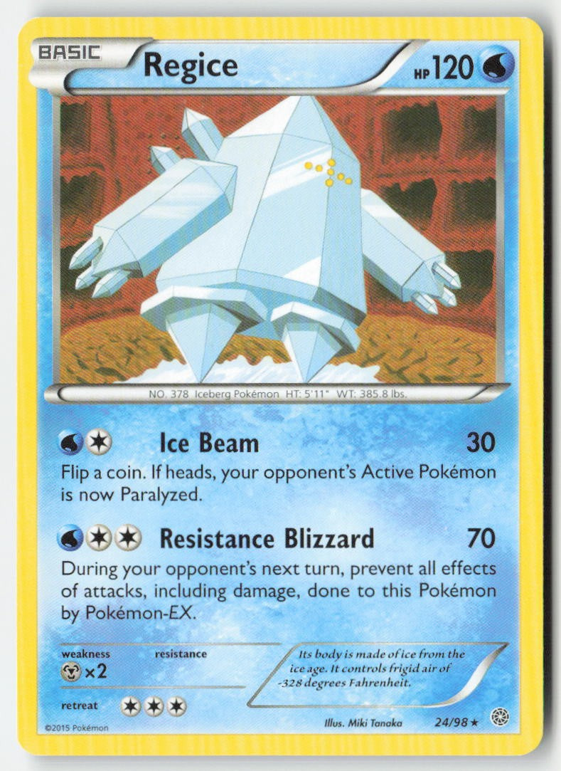 Regice 24/98 Regular Ancient Origins Moderately Played