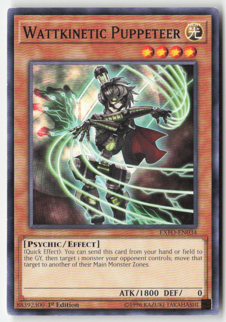 Wattkinetic Puppeteer EXFO-EN034 1st Edition Common Moderately Played, Front