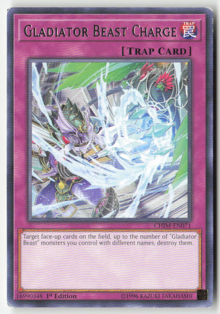 Gladiator Beast Charge CHIM-EN071 1st Edition Rare Moderately Played
