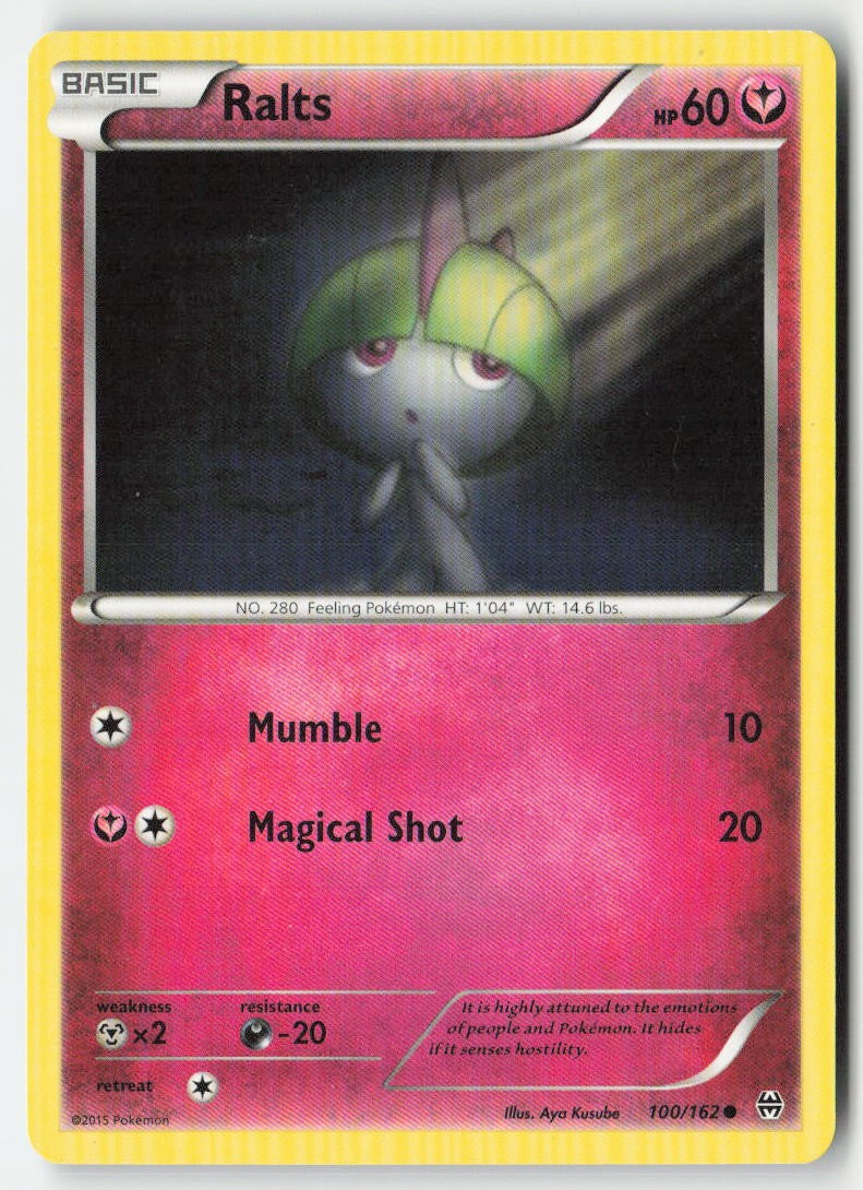 Ralts 100/162 Regular BREAKthrough Moderately Played