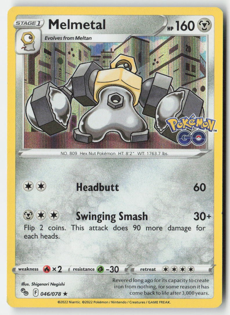 Melmetal 046/78 Holo Pokémon GO Moderately Played