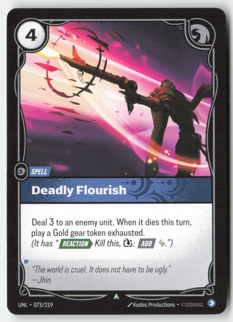 Deadly Flourish #073/219 - Unleashed - Riftbound - Uncommon - Lightly Played