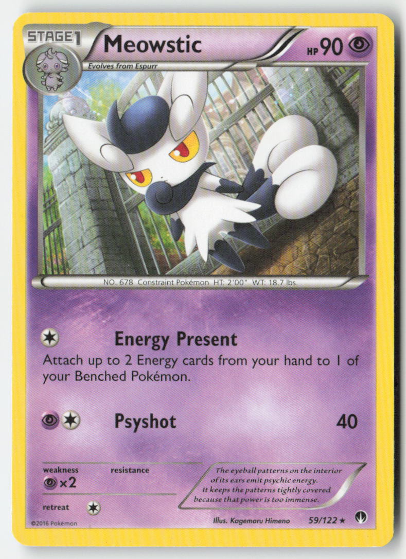 Meowstic 59/122 Regular BREAKpoint Moderately Played
