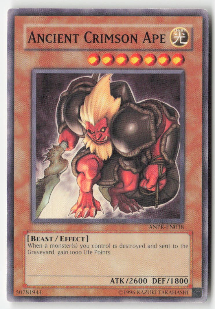 Ancient Crimson Ape ANPR-EN038 Unlimited Common Moderately Played