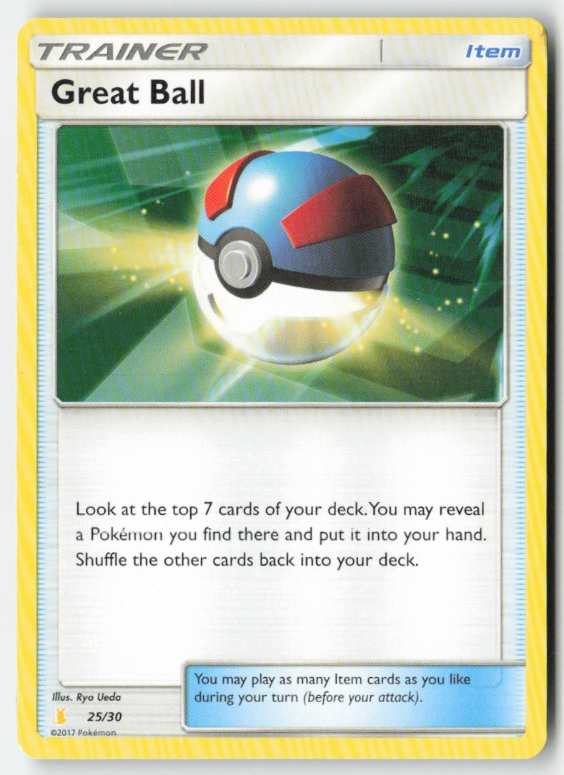 Great Ball 25/30 Regular SM trainer Kit (Lycanroc) Moderately Played