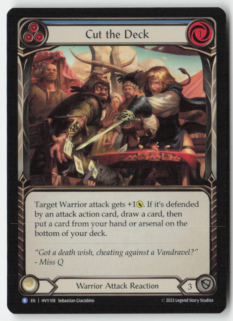 Cut the Deck (Blue) #HVY108 - Heavy Hitters - Flesh and Blood - Rare - Near Mint
