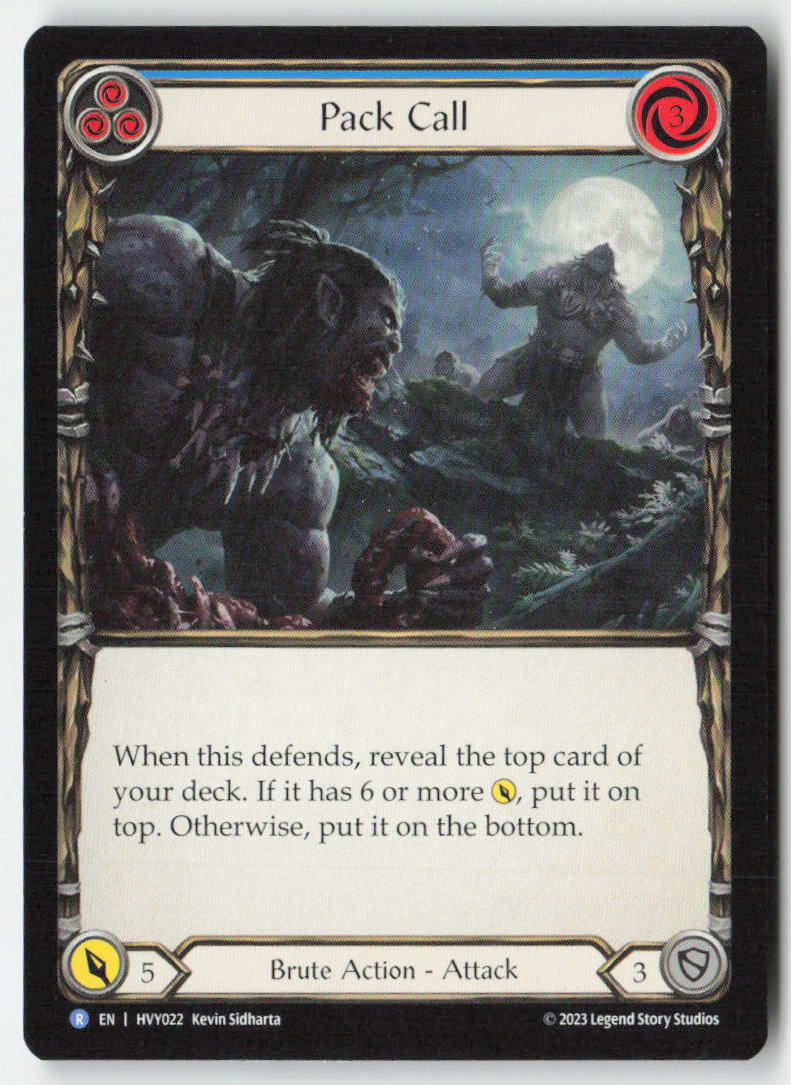 Pack Call (Blue) #HVY022 - Heavy Hitters - Flesh and Blood - Rare - Near Mint