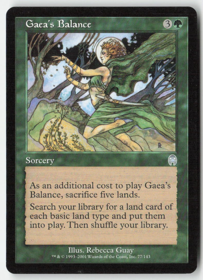 Gaea's Balance APC 77 Uncommon Moderately Played