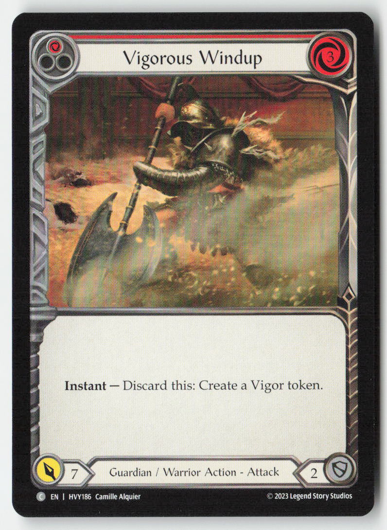 Vigorous Windup (Red) #HVY186 - Heavy Hitters - Flesh and Blood - Common - Near Mint