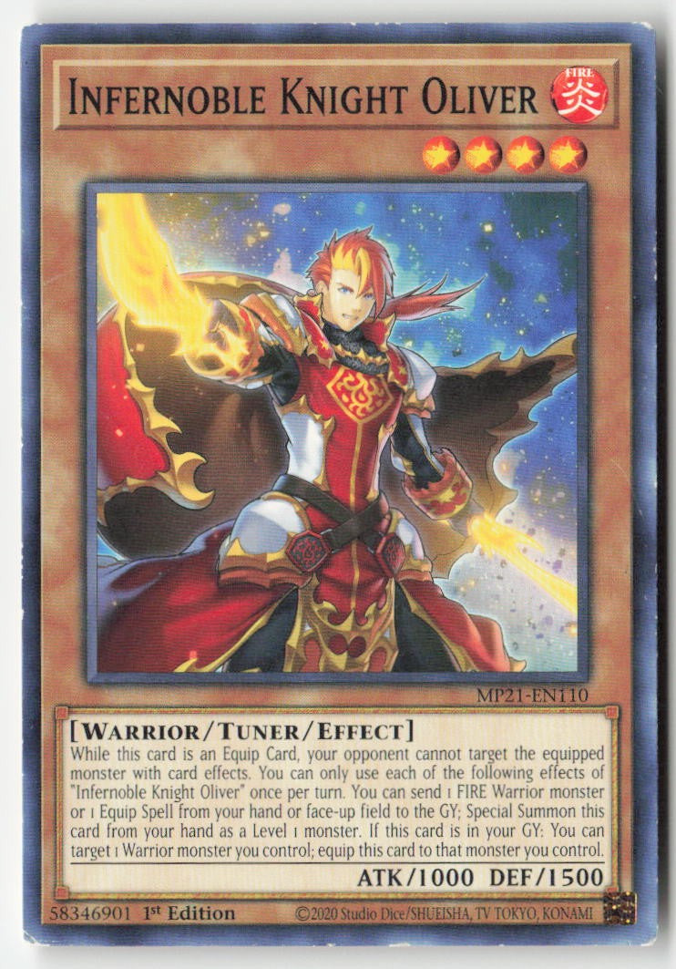 Infernoble Knight Oliver MP21-EN110 1st Edition Common Moderately Played