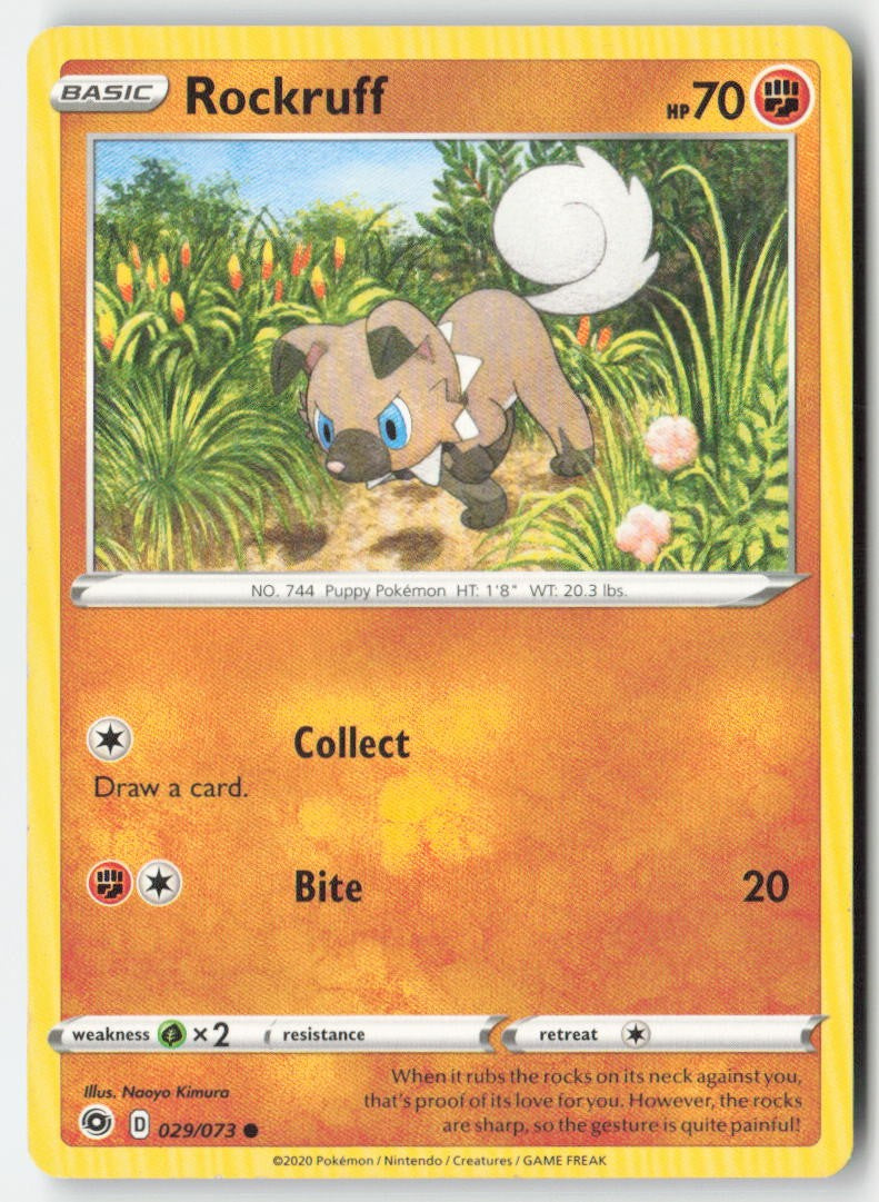 Rockruff 29/73 Regular Champion's Path Moderately Played