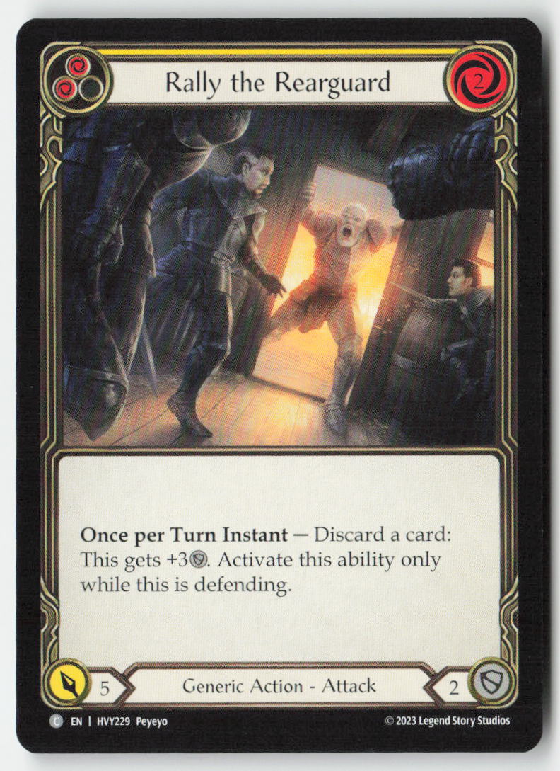 Rally the Rearguard (Yellow) #HVY229 - Heavy Hitters - Flesh and Blood - Common - Near Mint