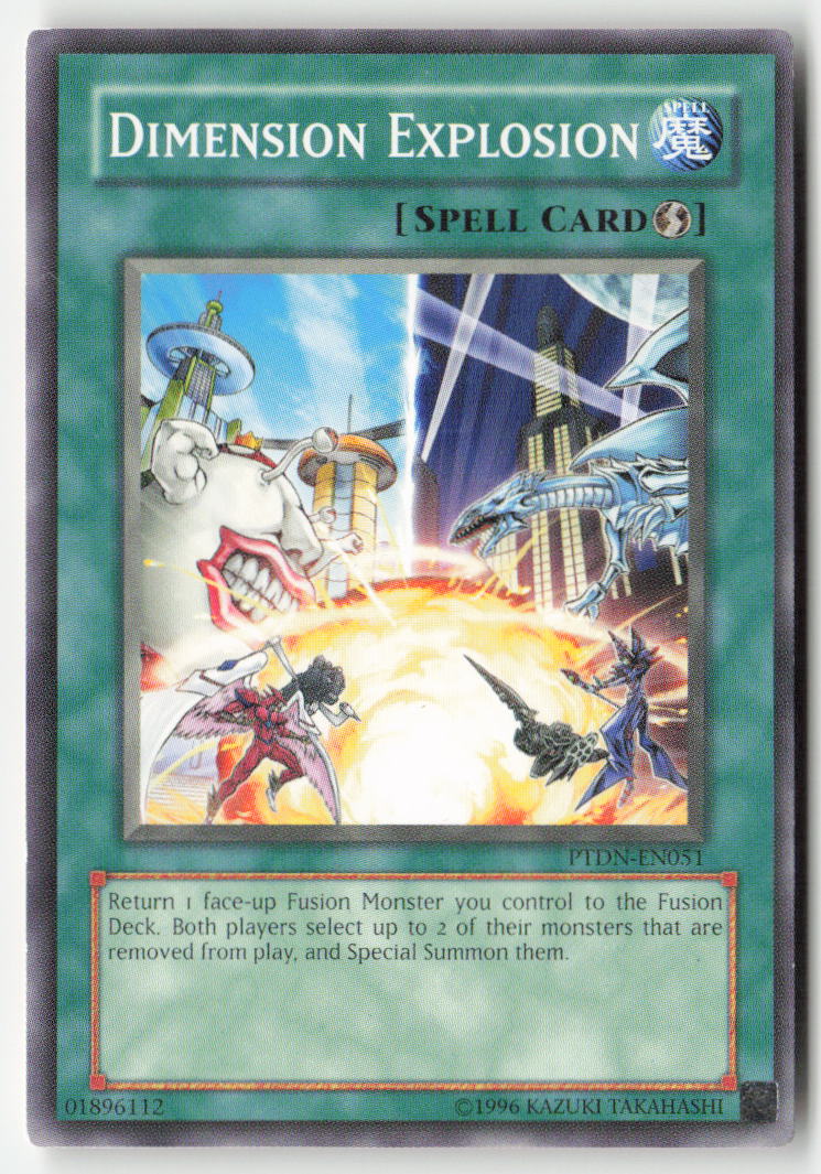 Dimension Explosion PTDN-EN051 Unlimited Common Moderately Played, Front
