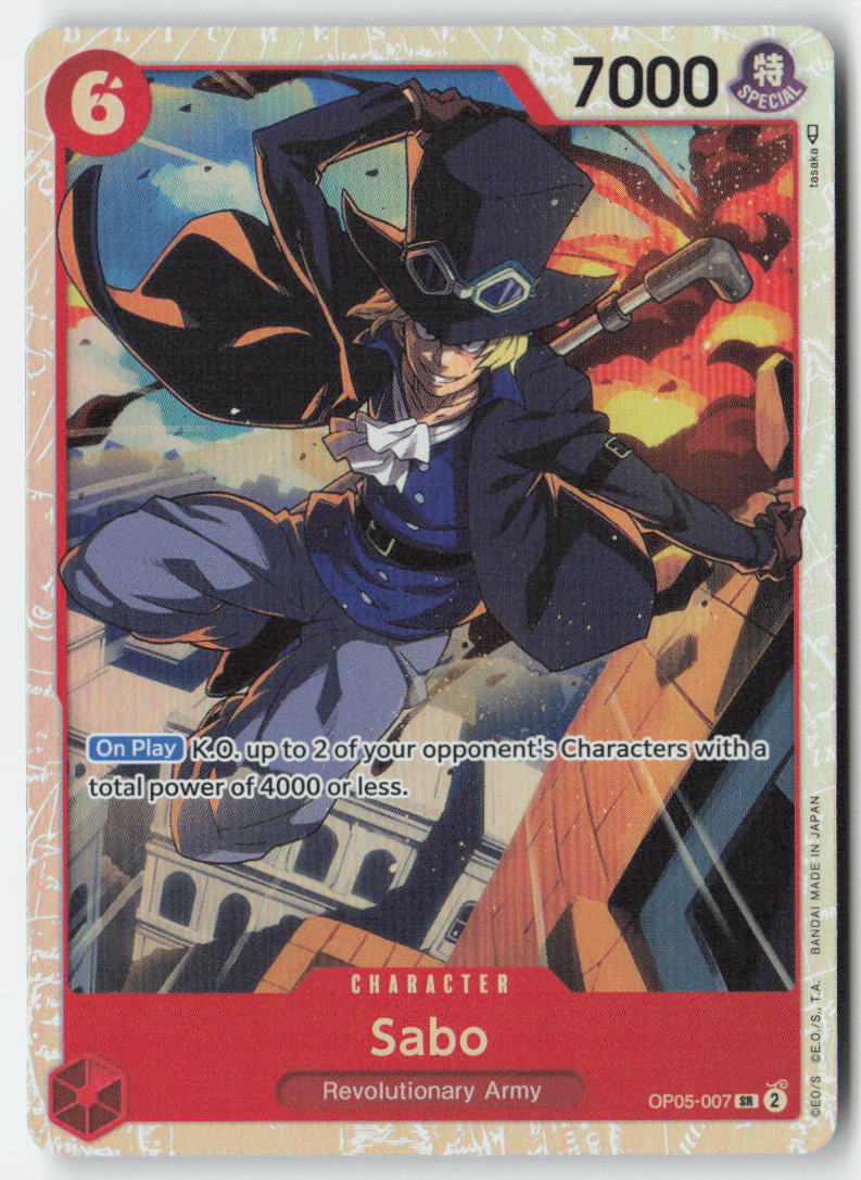 Sabo OP05-007 Foil Super Rare Lightly Played