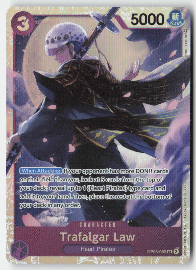 Trafalgar Law OP05-069 Foil Super Rare Lightly Played