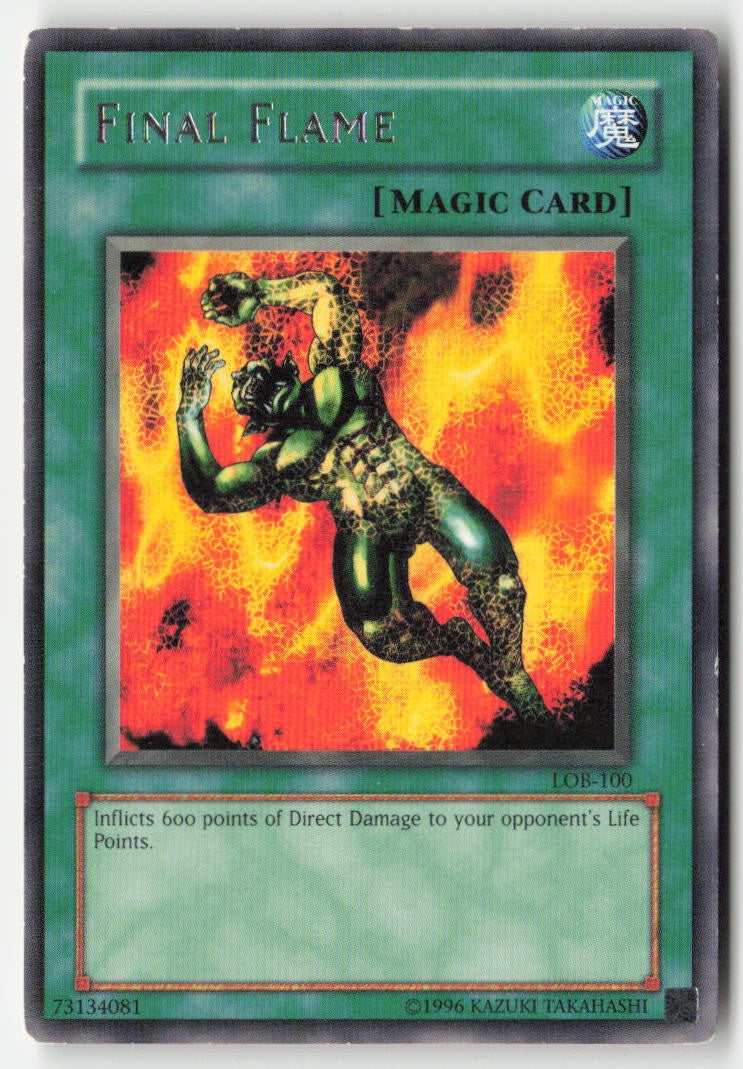 Final Flame LOB-100 Unlimited Rare Moderately Played