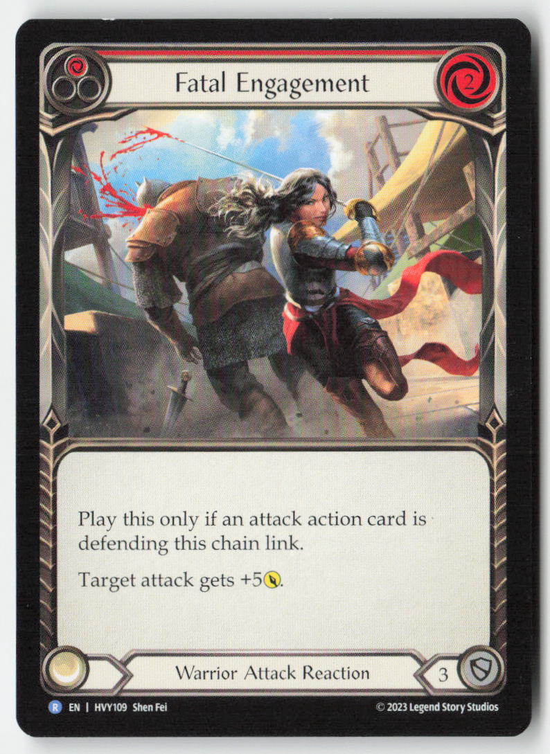 Fatal Engagement (Red) #HVY109 - Heavy Hitters - Flesh and Blood - Rare - Near Mint