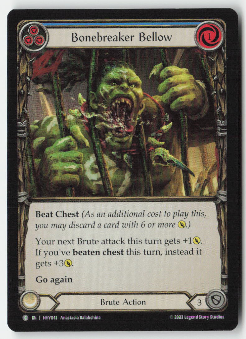 Bonebreaker Bellow (Blue) #HVY043 - Heavy Hitters - Flesh and Blood - Common - Near Mint