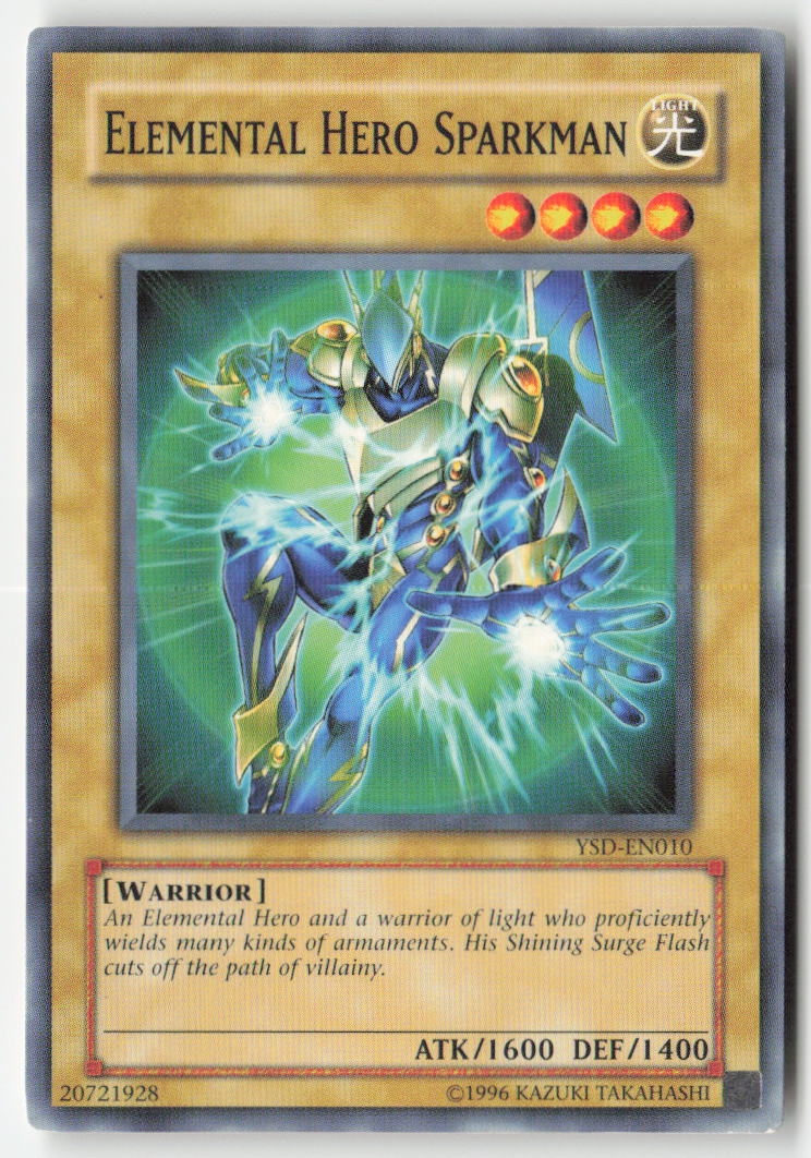 Elemental HERO Sparkman YSD-EN010 Unlimited Common Moderately Played