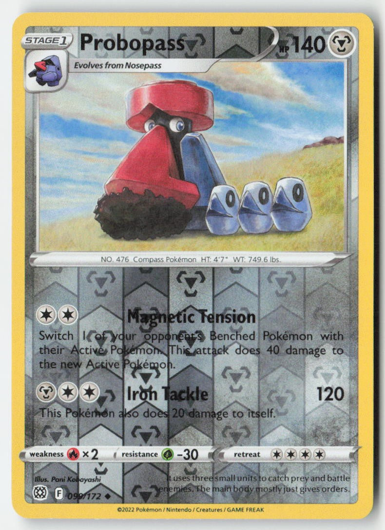 Probopass 099/172 Reverse Holo Brilliant Stars Moderately Played
