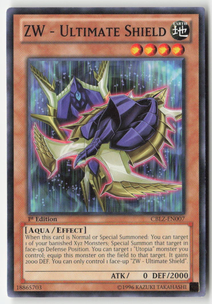 ZW - Ultimate Shield CBLZ-EN007 1st Edition Common Moderately Played