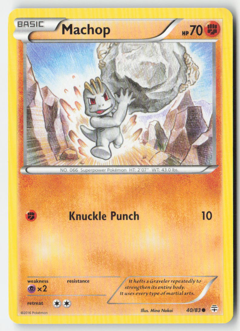 Machop 40/83 Regular Generations Moderately Played
