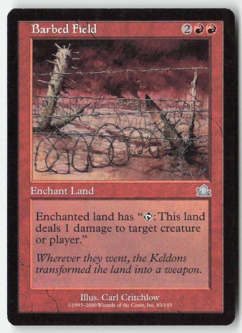 Barbed Field PCY 83 Uncommon Moderately Played, Front